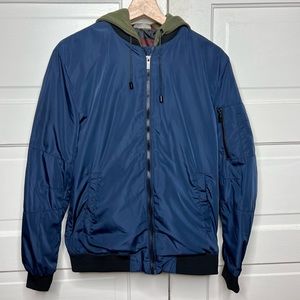 Zara blue bomber jacket size M
